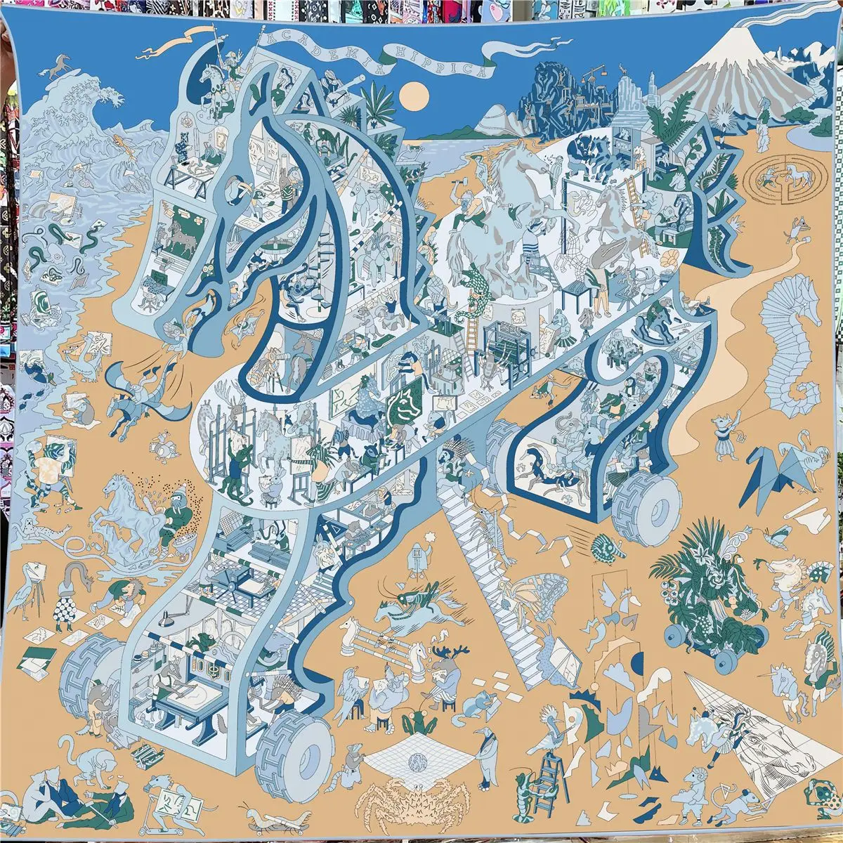 Silk Cashmere Scarf 130CM Hand Rollerd Shawls Winter Warm Pashmina Luxury Designer Scarves Mother Christmas Gift Horse Print
Silk Cashmere Scarf 130CM Hand Rollerd Shawls Winter Warm Pashmina Luxury Designer Scarves Mother Christmas Gift Horse Print