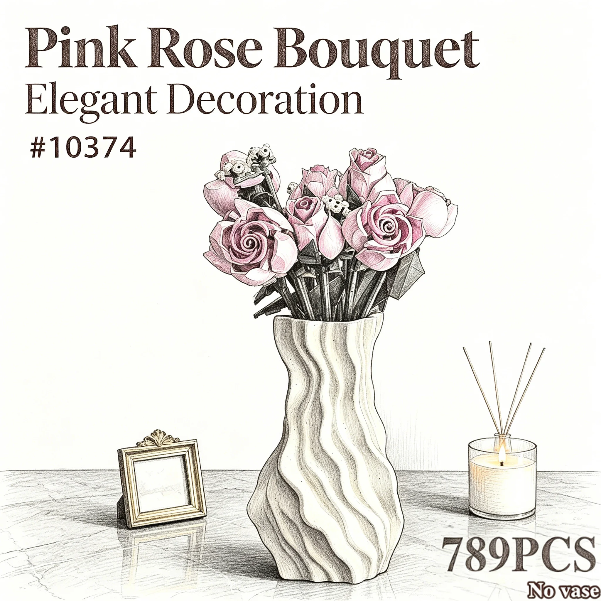 New Technology Pink Rose Bouquet 10374 Building Blocks Sets Suitable For Christmas Gift Present Compatible With Particles 789pcs
New Technology Pink Rose Bouquet 10374 Building Blocks Sets Suitable For Christmas Gift Present Compatible With Particles 789pcs