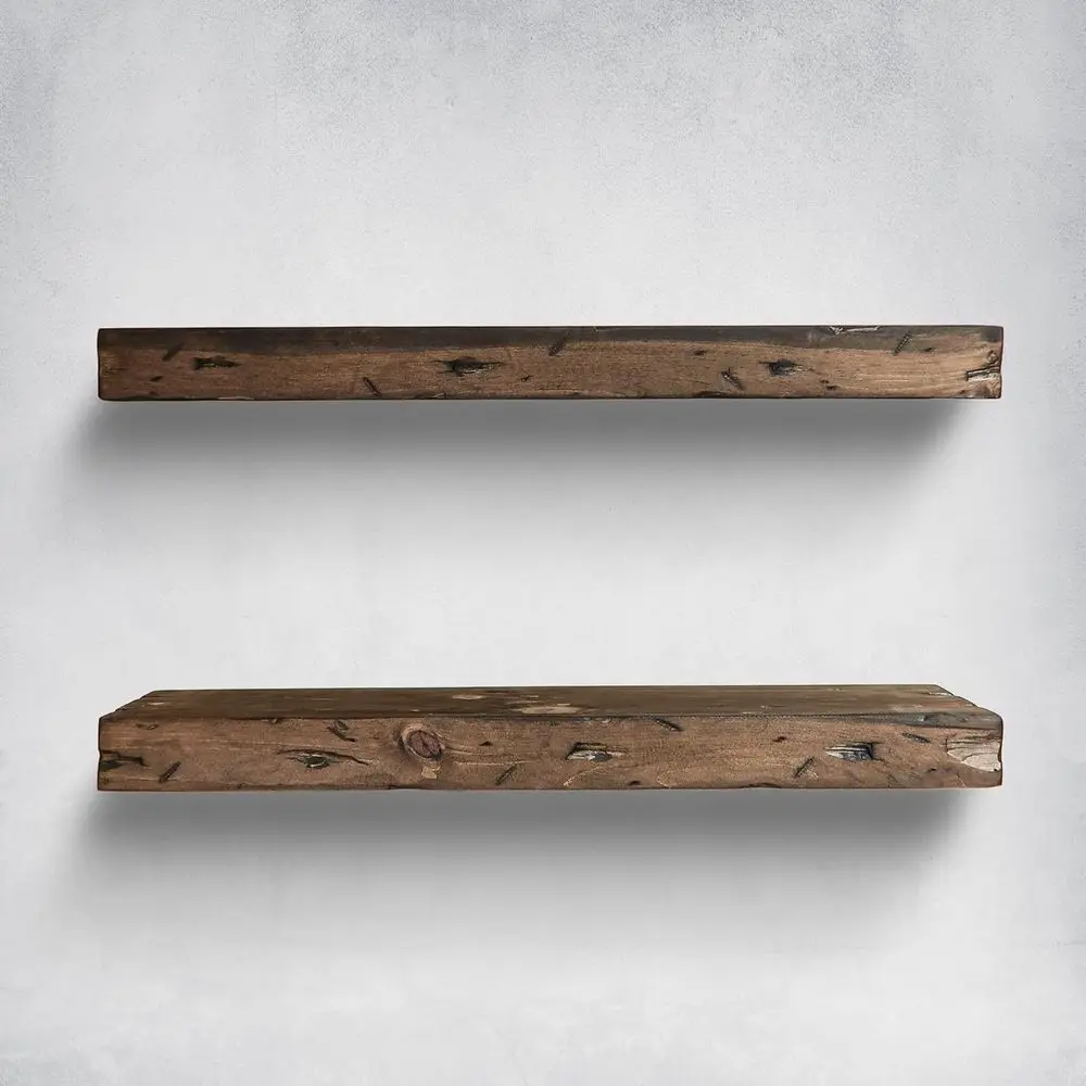 Handcrafted Rustic Pine Wood Floating Shelves, Set of 2, 36 Long, 3 Thick, USA Made (Jacobean, 36Lx3Hx8D)
Handcrafted Rustic Pine Wood Floating Shelves, Set of 2, 36 Long, 3 Thick, USA Made (Jacobean, 36Lx3Hx8D)