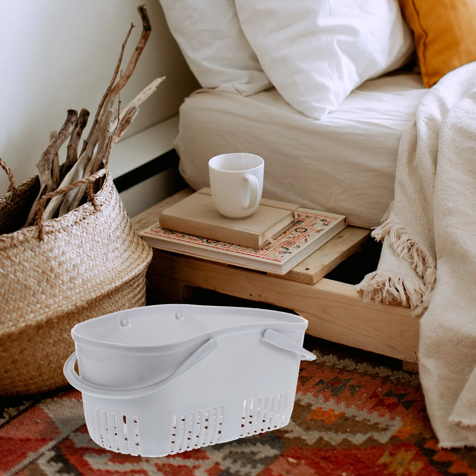 1pc Handheld Shower Basket Hollow Out Plastic Bath Storage Organizer Bathroom Sundry Container Portable Basket Drainage Design
1pc Handheld Shower Basket Hollow Out Plastic Bath Storage Organizer Bathroom Sundry Container Portable Basket Drainage Design