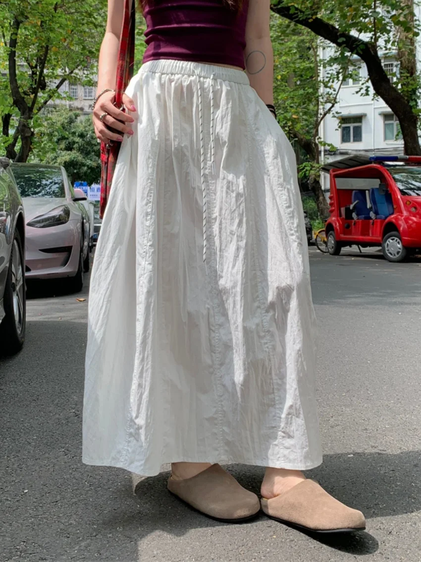 Alien Kitty 2025 Minimalist Solid Maxi Skirts Women Elegant Casual Camping Daily High Waist Streetwear Summer New Gentle OL
Alien Kitty 2025 Minimalist Solid Maxi Skirts Women Elegant Casual Camping Daily High Waist Streetwear Summer New Gentle OL