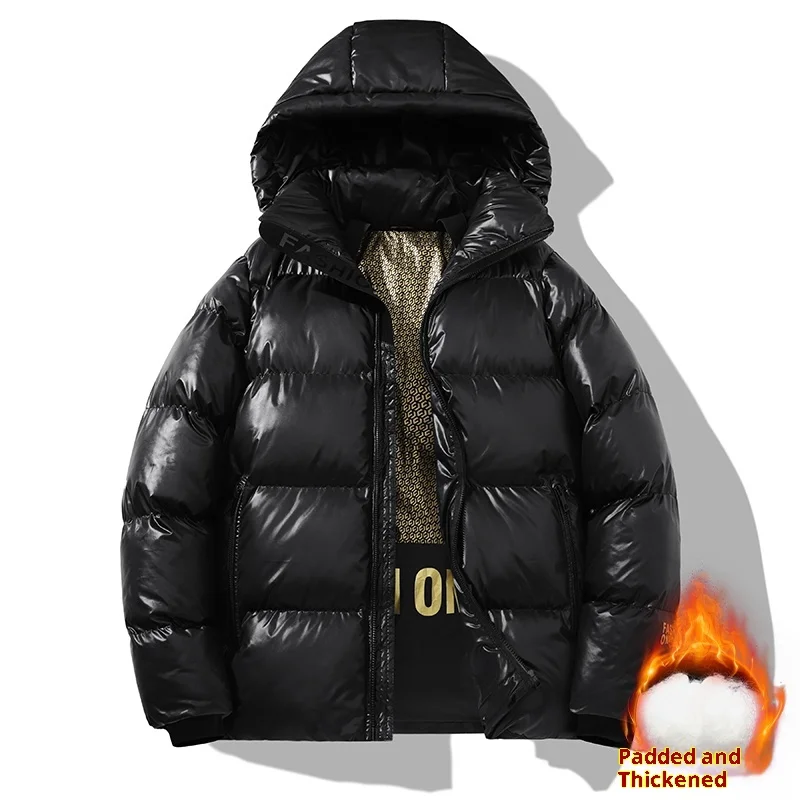Men's Glossy Hooded down Jacket, Thick Padding + Reflective Texture, Black and Gold Color Scheme, Trendy and Eye-Catching, a Must-Have for Winter to Keep Out the Cold and Make a Statement
Men's Glossy Hooded down Jacket, Thick Padding + Reflective Texture, Black and Gold Color Scheme, Trendy and Eye-Catching, a Must-Have for Winter to Keep Out the Cold and Make a Statement