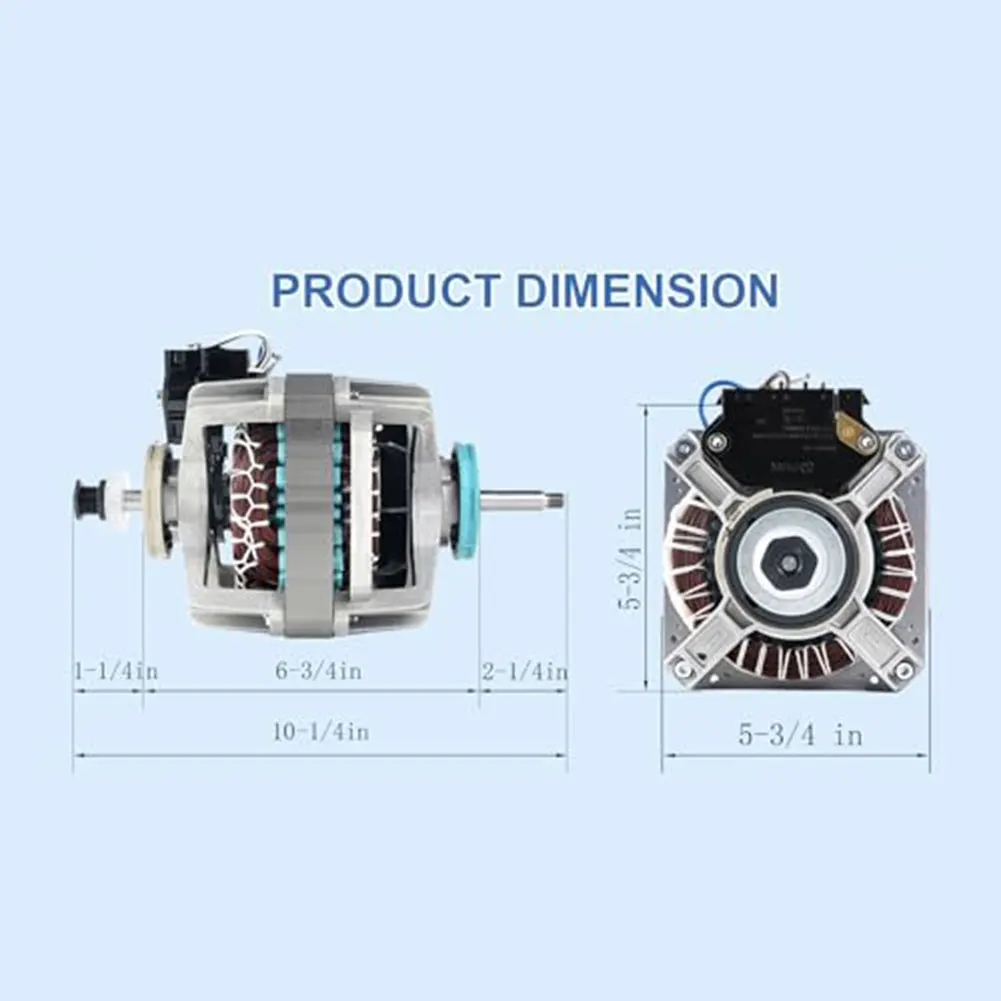 WP279787 Dryer Motor Assembly 120V with Pulley for Dryer Compatibility 279827 W10250900 W10396029 Replacement Part
WP279787 Dryer Motor Assembly 120V with Pulley for Dryer Compatibility 279827 W10250900 W10396029 Replacement Part