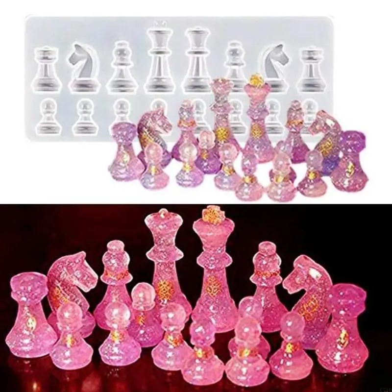Шахматный набор, силиконовая форма, международные шахматные фигуры, шахматная шахматная доска, УФ-кристаллическая форма из смолы
Шахматный набор, силиконовая форма, международные шахматные фигуры, шахматная шахматная доска, УФ-кристаллическая форма из смолы