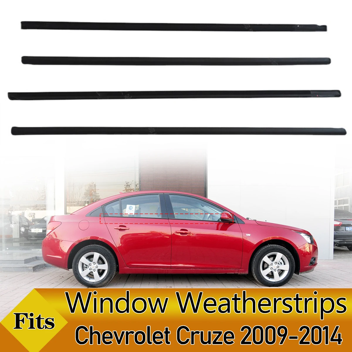 4PCS Car Outer Windows Rubber Weatherstrip Waterproof Pressure Strip Sealing Belt Moulding Trim For Chevrolet Cruze 2009-2014
4PCS Car Outer Windows Rubber Weatherstrip Waterproof Pressure Strip Sealing Belt Moulding Trim For Chevrolet Cruze 2009-2014