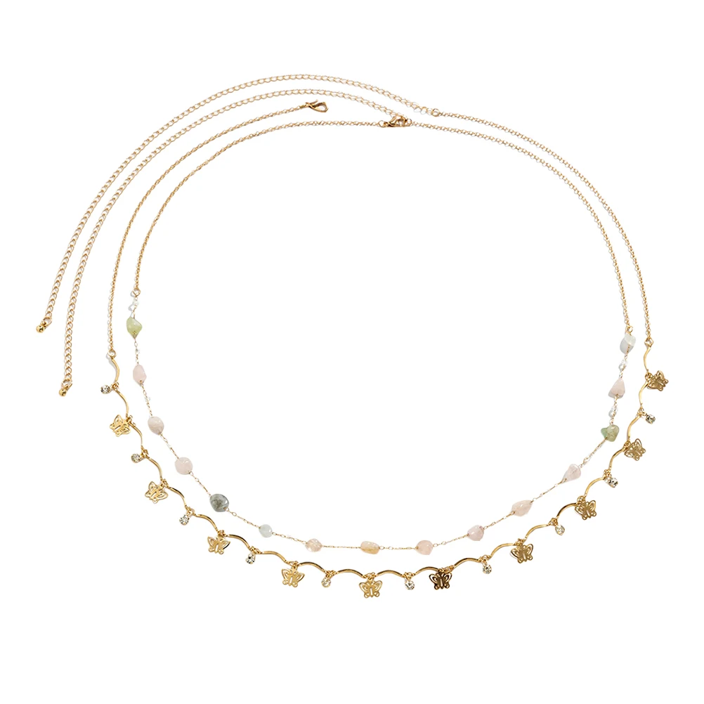 2Pcs Rhinestone Natural Stone Adjustable Waist Chain for Dress Waist Chain Party Jewelry Body Piercing
2Pcs Rhinestone Natural Stone Adjustable Waist Chain for Dress Waist Chain Party Jewelry Body Piercing
