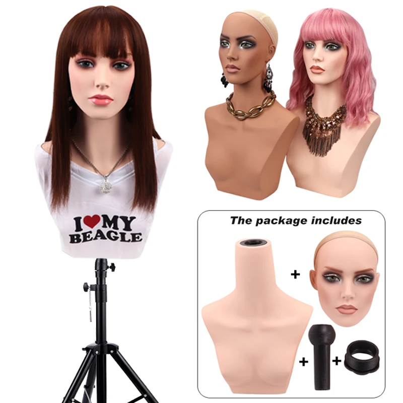 Nunify Realistic Female Head With Makeup Wig Display Detachable Head Without Shoulders 1PCS Half Body Removable Mannequin Head
Nunify Realistic Female Head With Makeup Wig Display Detachable Head Without Shoulders 1PCS Half Body Removable Mannequin Head