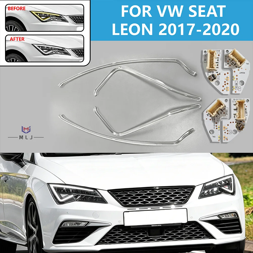 White LED DRL Light Guide Tube Chip For VW SEAT LEON 2017-2020 Light Source Board Angel Eye Lamp Strip Car Headlight Accessories
White LED DRL Light Guide Tube Chip For VW SEAT LEON 2017-2020 Light Source Board Angel Eye Lamp Strip Car Headlight Accessories