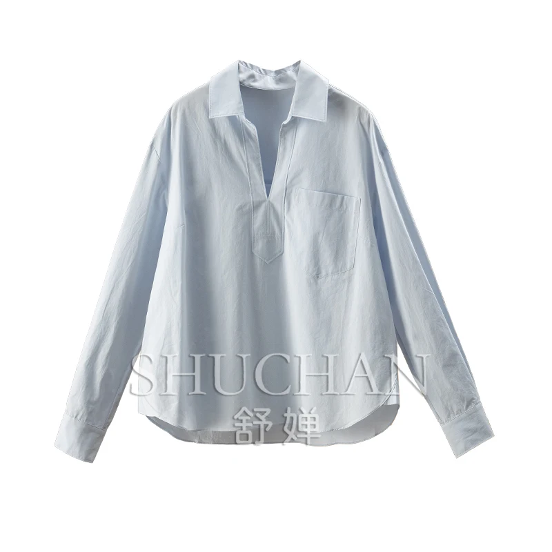 Design V-neck High-quality 100% Cotton Long-sleeved Shirt Women 27A3 Blusas Mujer De Moda 2025 Verano
Design V-neck High-quality 100% Cotton Long-sleeved Shirt Women 27A3 Blusas Mujer De Moda 2025 Verano