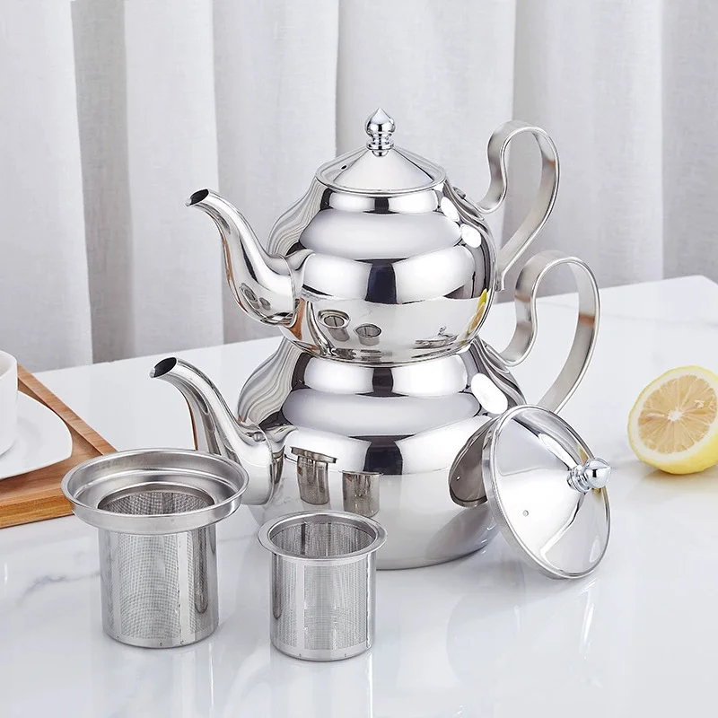 Mother-and-Child Teapot with Filter Hot Water Boiling Teapot 1L 2L Tea Pots for Electric Ceramic Cooktop Gas Stove Home Camping
Mother-and-Child Teapot with Filter Hot Water Boiling Teapot 1L 2L Tea Pots for Electric Ceramic Cooktop Gas Stove Home Camping