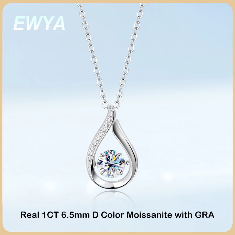 EWYA 100% 1-каратное ожерелье с подвеской из муассанита для женщин, вечерние ожерелья из стерлингового серебра 925 пробы с бриллиантами на шею, ювелирные изделия, подарок
EWYA 100% 1-каратное ожерелье с подвеской из муассанита для женщин, вечерние ожерелья из стерлингового серебра 925 пробы с бриллиантами на шею, ювелирные изделия, подарок