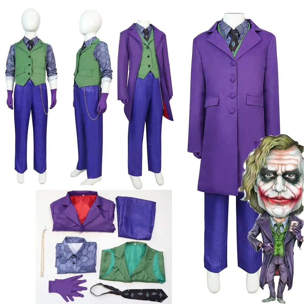 Kids Children Heath Cos Ledger Dark Knight Cosplay Costume Coat Pants Vest Outfit Halloween Carnival Party Gifts Suit Boys Girls
Kids Children Heath Cos Ledger Dark Knight Cosplay Costume Coat Pants Vest Outfit Halloween Carnival Party Gifts Suit Boys Girls