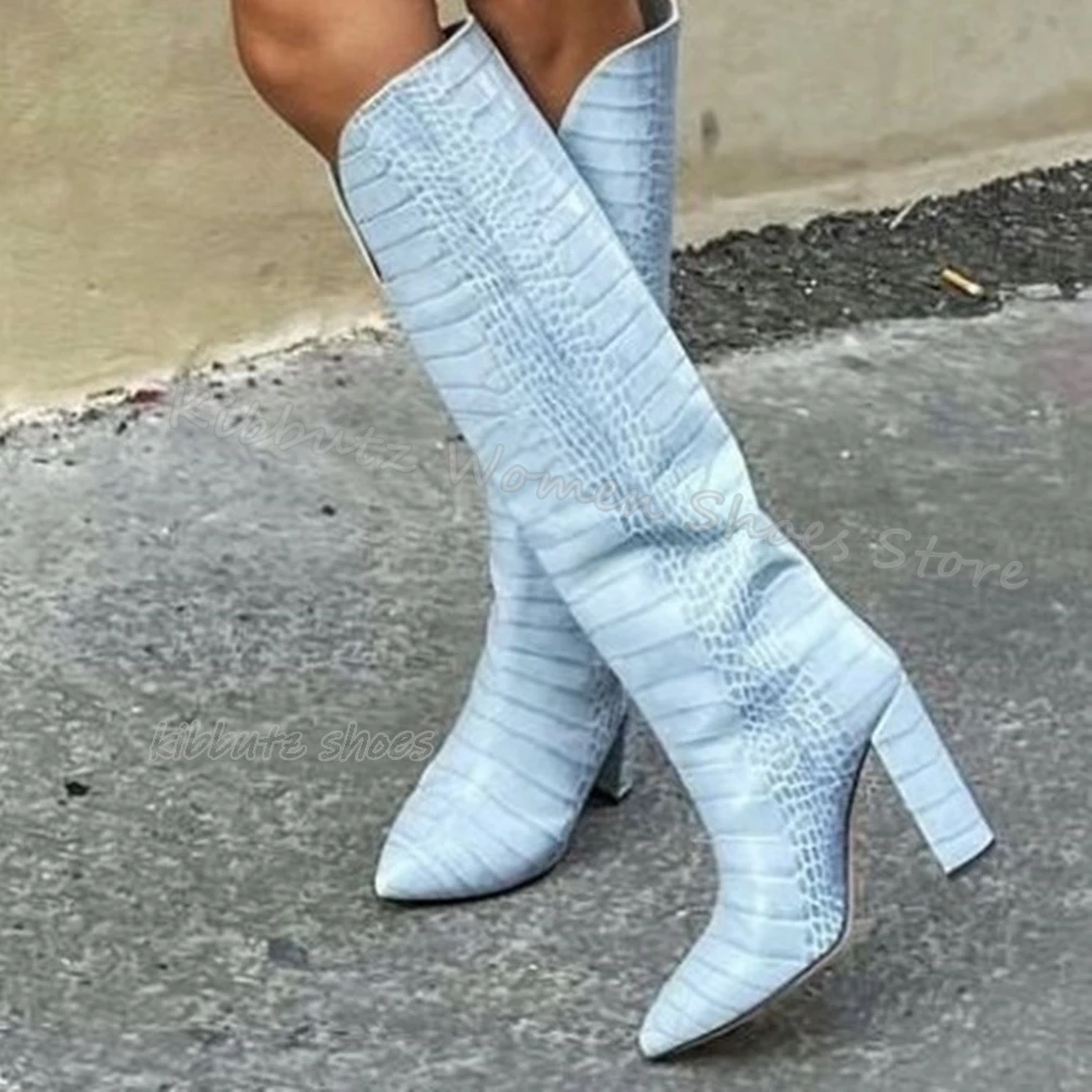 Knee High Boots Genuine Leather Solid Color Elegant Concise Fashion Sexy Luxury Women Shoes New Pointed Toe Chunky Heels Slip-On
Knee High Boots Genuine Leather Solid Color Elegant Concise Fashion Sexy Luxury Women Shoes New Pointed Toe Chunky Heels Slip-On