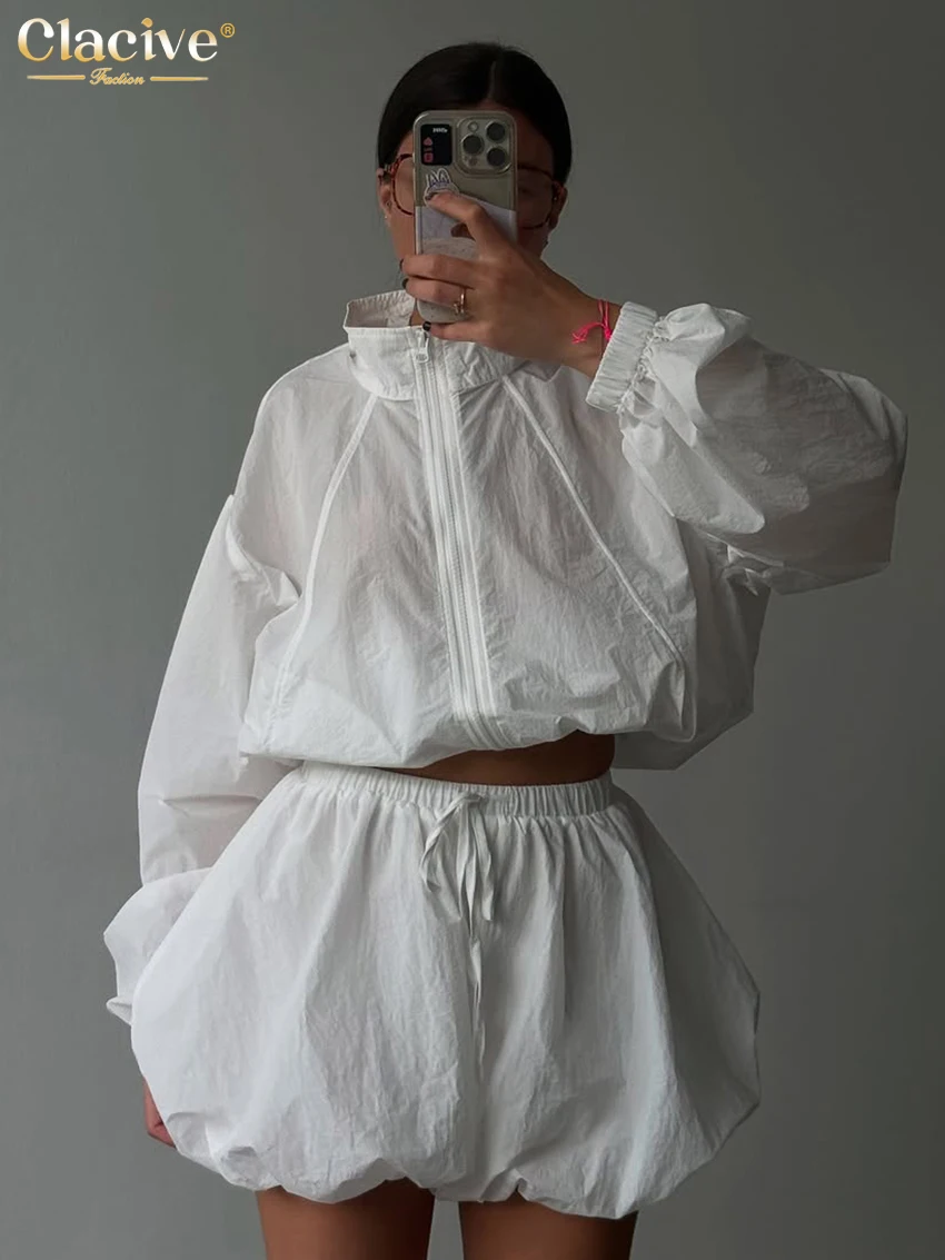 Clacive Fashion Loose White 2 Pieces Set Woman 2025 Elegant Long Sleeve Shirt With High Waist Mini Skirt Set Female Streetwear
Clacive Fashion Loose White 2 Pieces Set Woman 2025 Elegant Long Sleeve Shirt With High Waist Mini Skirt Set Female Streetwear
