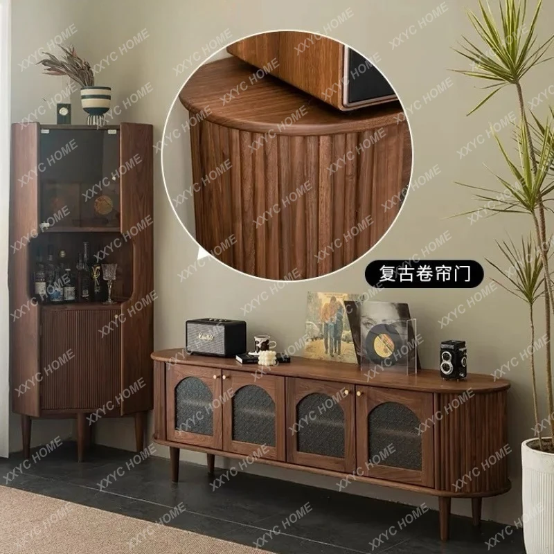 TV cabinet retro solid wood modern living room simple locker storage light luxury
TV cabinet retro solid wood modern living room simple locker storage light luxury