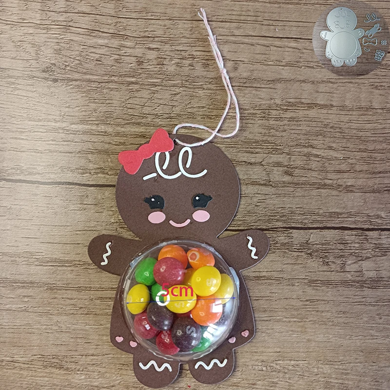 Christmas Gingerbread Boy Girl Candy dome holder Tag Cutting Die for Christmas Card Gift Dec
Christmas Gingerbread Boy Girl Candy dome holder Tag Cutting Die for Christmas Card Gift Dec