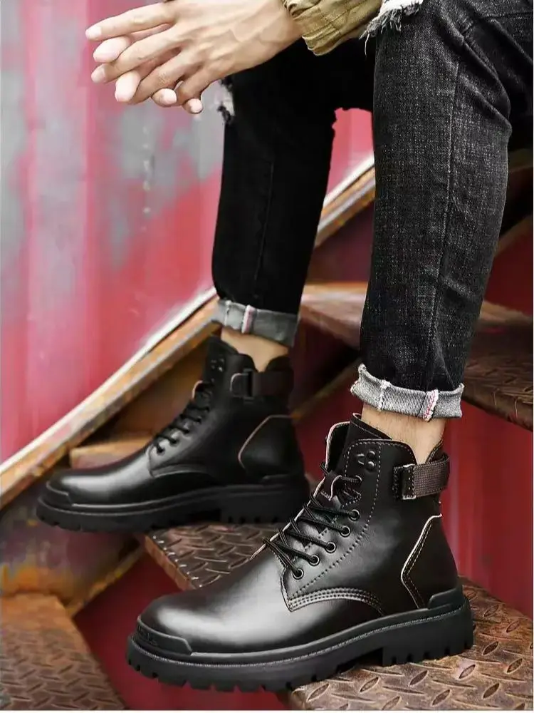 New Men's Autumn Winter Genuine Leather High Top Work Boots Thick Bottom Non Slip High Quality Lace Up Big Size Leather Boots
New Men's Autumn Winter Genuine Leather High Top Work Boots Thick Bottom Non Slip High Quality Lace Up Big Size Leather Boots