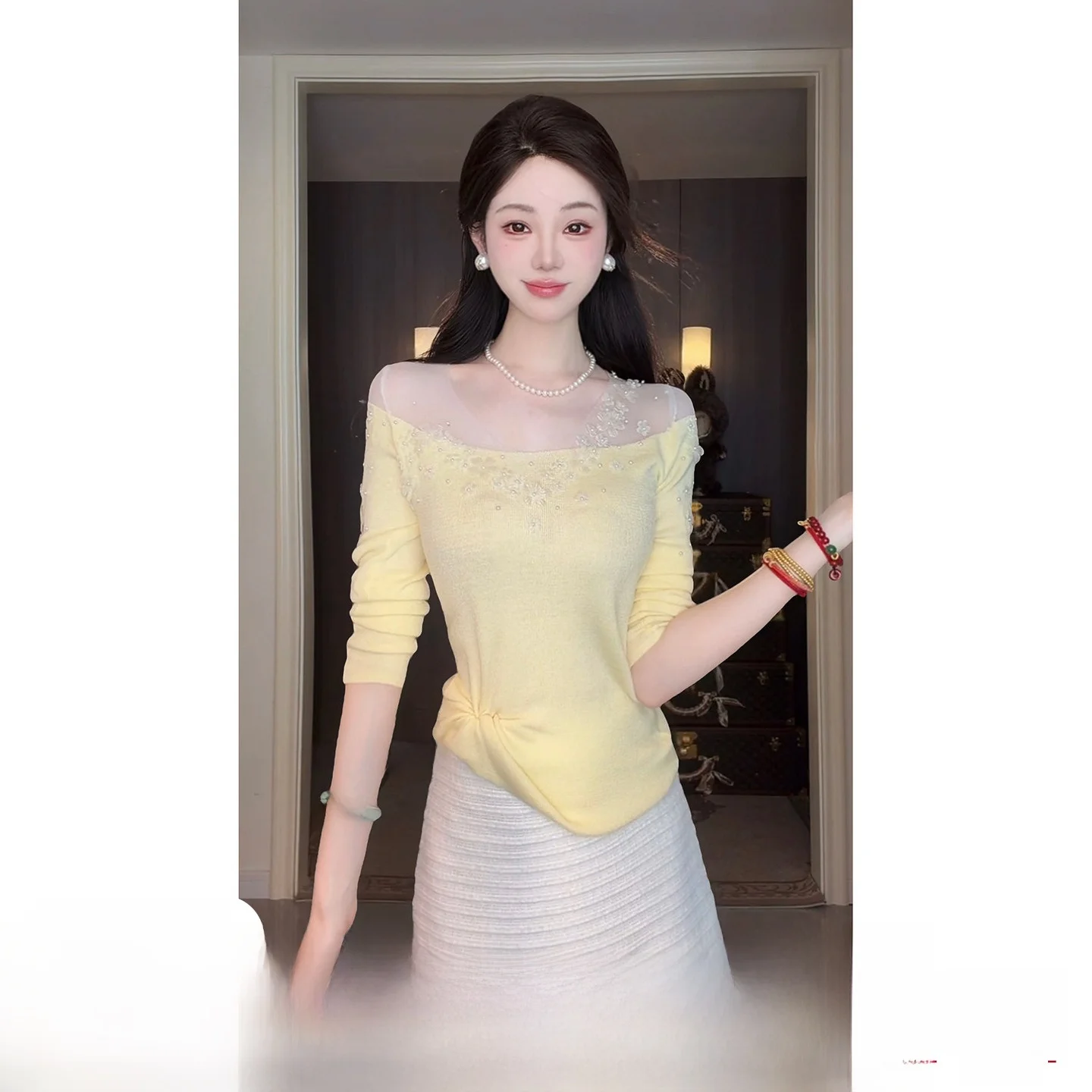 Женский вязаный топ Sy с длинным рукавом и вставками из шерстяной смеси, базовый слой, мягкий, из полиэстера, нейлона, акрила и шерсти
Женский вязаный топ Sy с длинным рукавом и вставками из шерстяной смеси, базовый слой, мягкий, из полиэстера, нейлона, акрила и шерсти