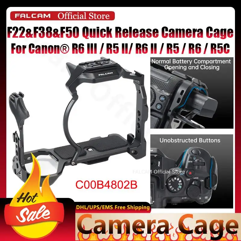 Falcam Official F22&f38&f50 Quick Release Camera Cage for Canon R6 III / R5 / R5 II / R5C / R6 / R6 II Professional Accessories
Falcam Official F22&f38&f50 Quick Release Camera Cage for Canon R6 III / R5 / R5 II / R5C / R6 / R6 II Professional Accessories