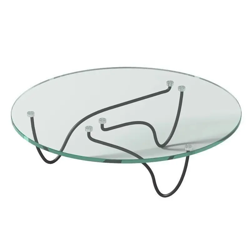 Living room household round coffee table glass hotel rental room simple coffee table
Living room household round coffee table glass hotel rental room simple coffee table