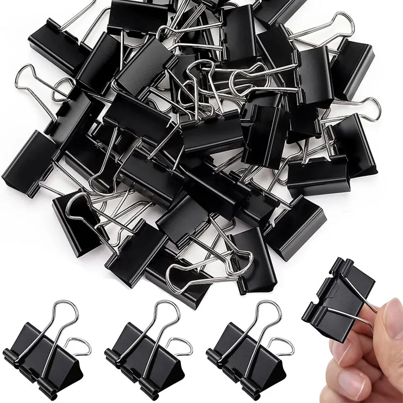 5-30pcs Metal Binder Clips black Foldback Clips 15/19/25/32/41/51mm Paper Clips for Home School Office Business Supplies
5-30pcs Metal Binder Clips black Foldback Clips 15/19/25/32/41/51mm Paper Clips for Home School Office Business Supplies