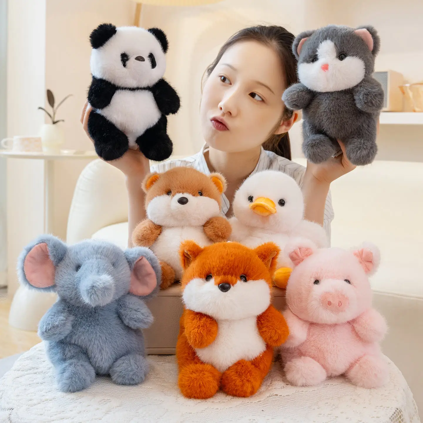 Hot Sale Cartoon Pocket Pets Plush Toys Stuffed Duck Panda Mouse Piggy Fox Otter Doll Mini Desktop Mini Animals Pretty Gift
Hot Sale Cartoon Pocket Pets Plush Toys Stuffed Duck Panda Mouse Piggy Fox Otter Doll Mini Desktop Mini Animals Pretty Gift