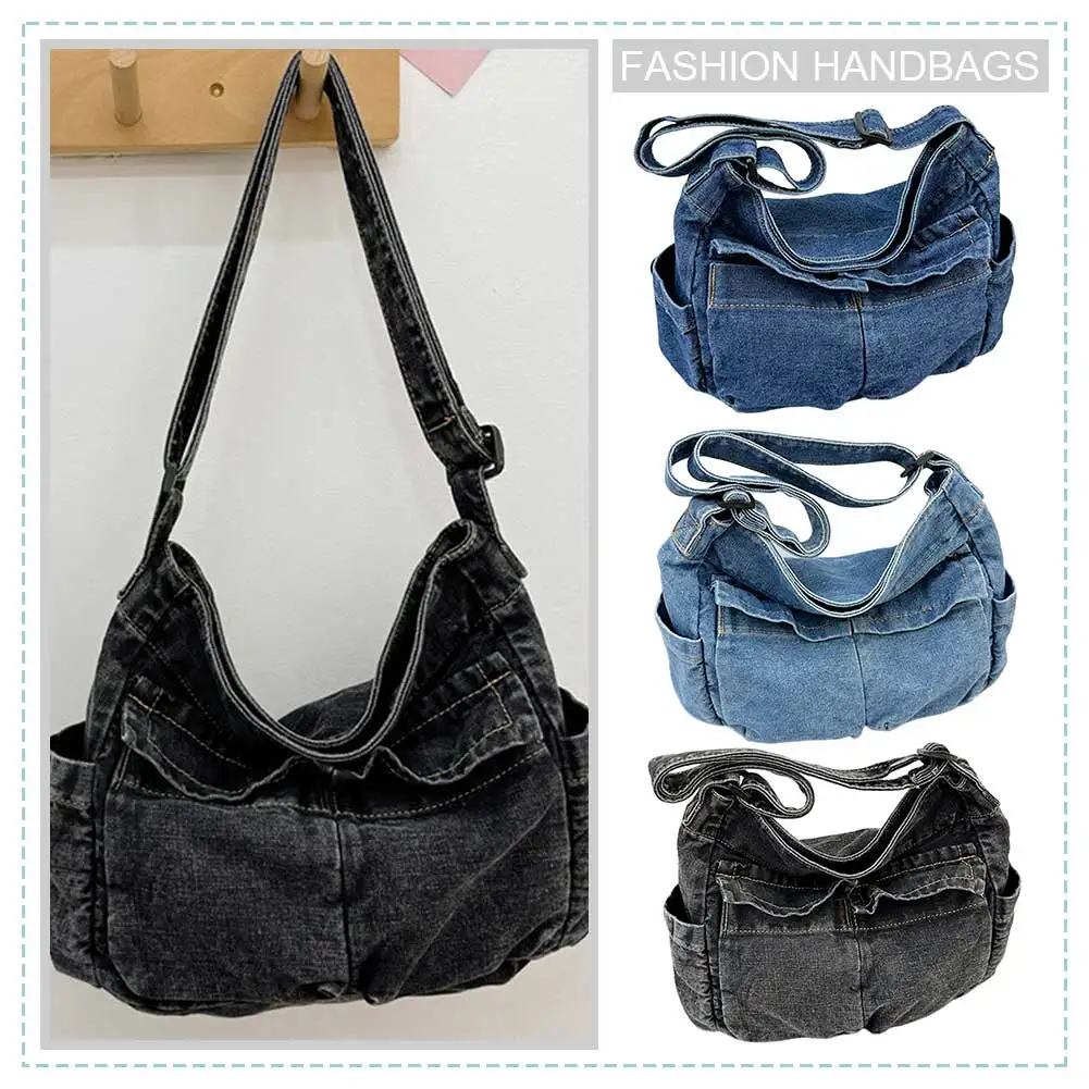 Women Fashion Shoulder Bag Large Capacity Denim Casual Satchel Bag Adjustable Strap Daily Tote Bag Multifunction Chic Hobo Bag
Women Fashion Shoulder Bag Large Capacity Denim Casual Satchel Bag Adjustable Strap Daily Tote Bag Multifunction Chic Hobo Bag