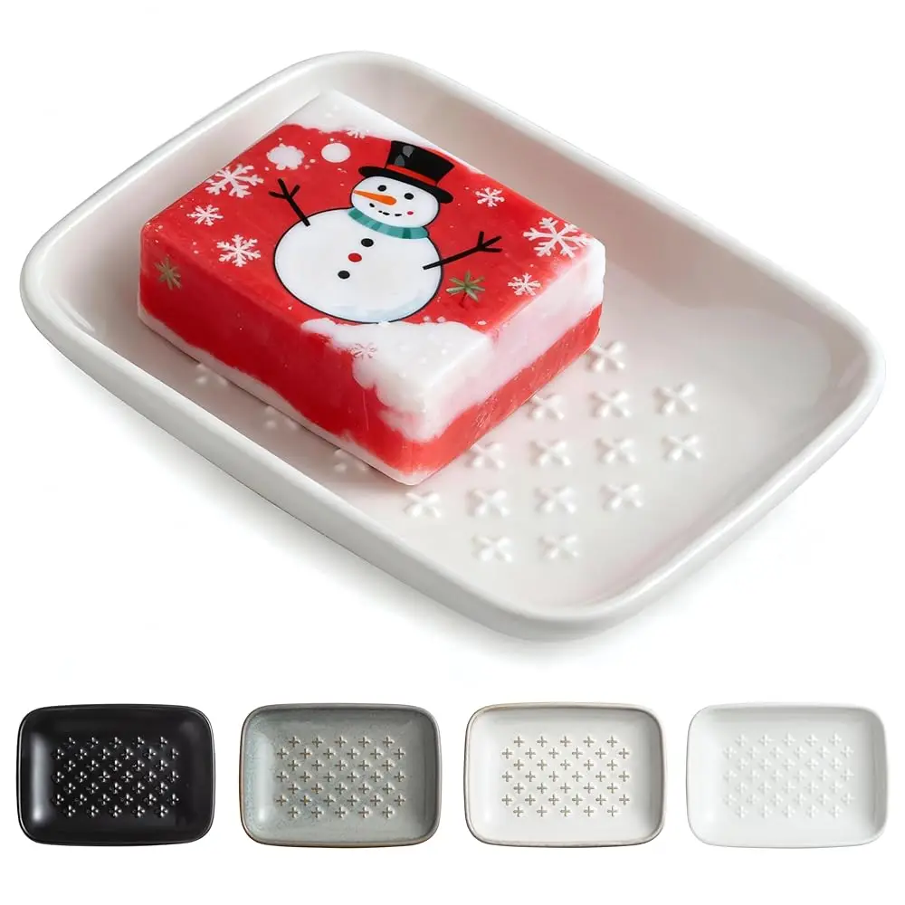 Ceramic Soap Dish, Non-Slip Shower Soap Holder for Bathroom & Kitchen Sink, Valentines Bathroom Decor, Soap Saver Tray for B
Ceramic Soap Dish, Non-Slip Shower Soap Holder for Bathroom & Kitchen Sink, Valentines Bathroom Decor, Soap Saver Tray for B