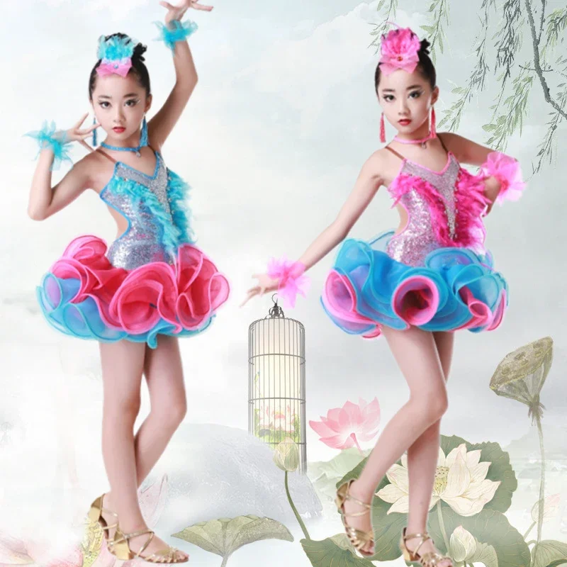 Children's professional Latin dance performance clothing bright diamond tassel Latin dance skirt children Latin game clothing
Children's professional Latin dance performance clothing bright diamond tassel Latin dance skirt children Latin game clothing
