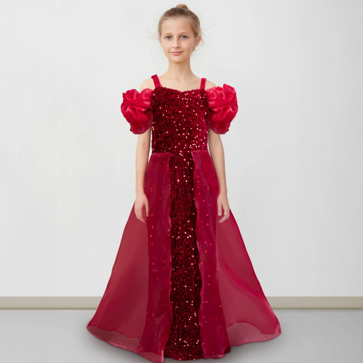 Elegant Sparkly Kids Evening Gown with Fashionable Puffy Sleeves Sequin Dress for Ages 3 to 12
Elegant Sparkly Kids Evening Gown with Fashionable Puffy Sleeves Sequin Dress for Ages 3 to 12