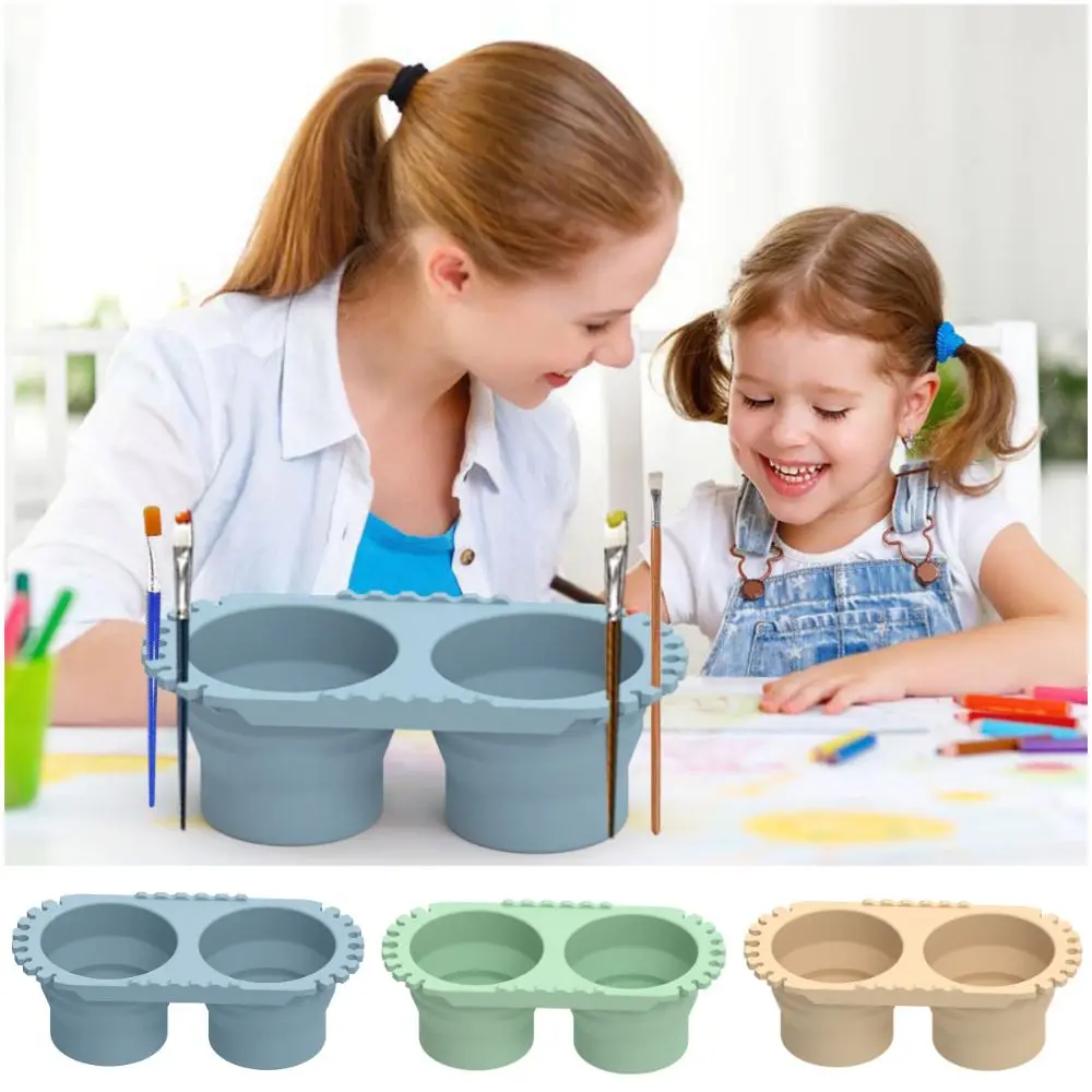 High Quality Silicone Brush Cleaner Multi-color Foldable Paint Brush Washer 2 Cups Multi-functional Collapsible Brush Holder
High Quality Silicone Brush Cleaner Multi-color Foldable Paint Brush Washer 2 Cups Multi-functional Collapsible Brush Holder
