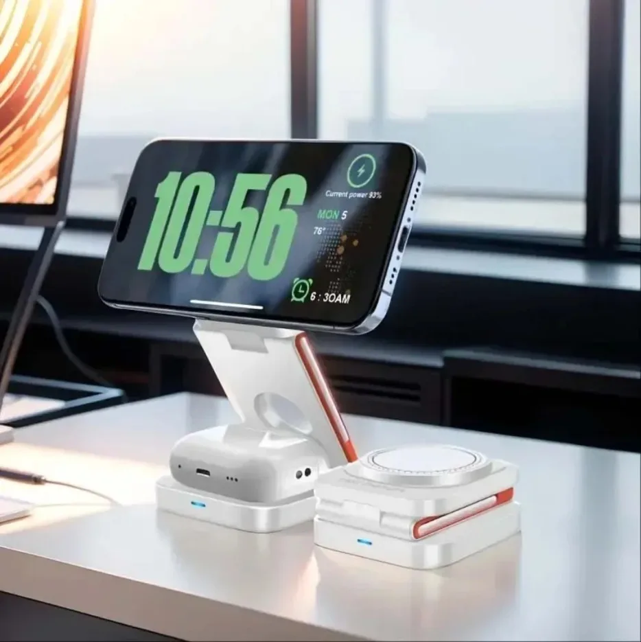 3 in 1 Foldable Magnetic Wireless Charger Stand 100W Fast Charging Station for iPhone 16 15 14 13 12 iWatch 10-2 Airpods Pro Max
3 in 1 Foldable Magnetic Wireless Charger Stand 100W Fast Charging Station for iPhone 16 15 14 13 12 iWatch 10-2 Airpods Pro Max
