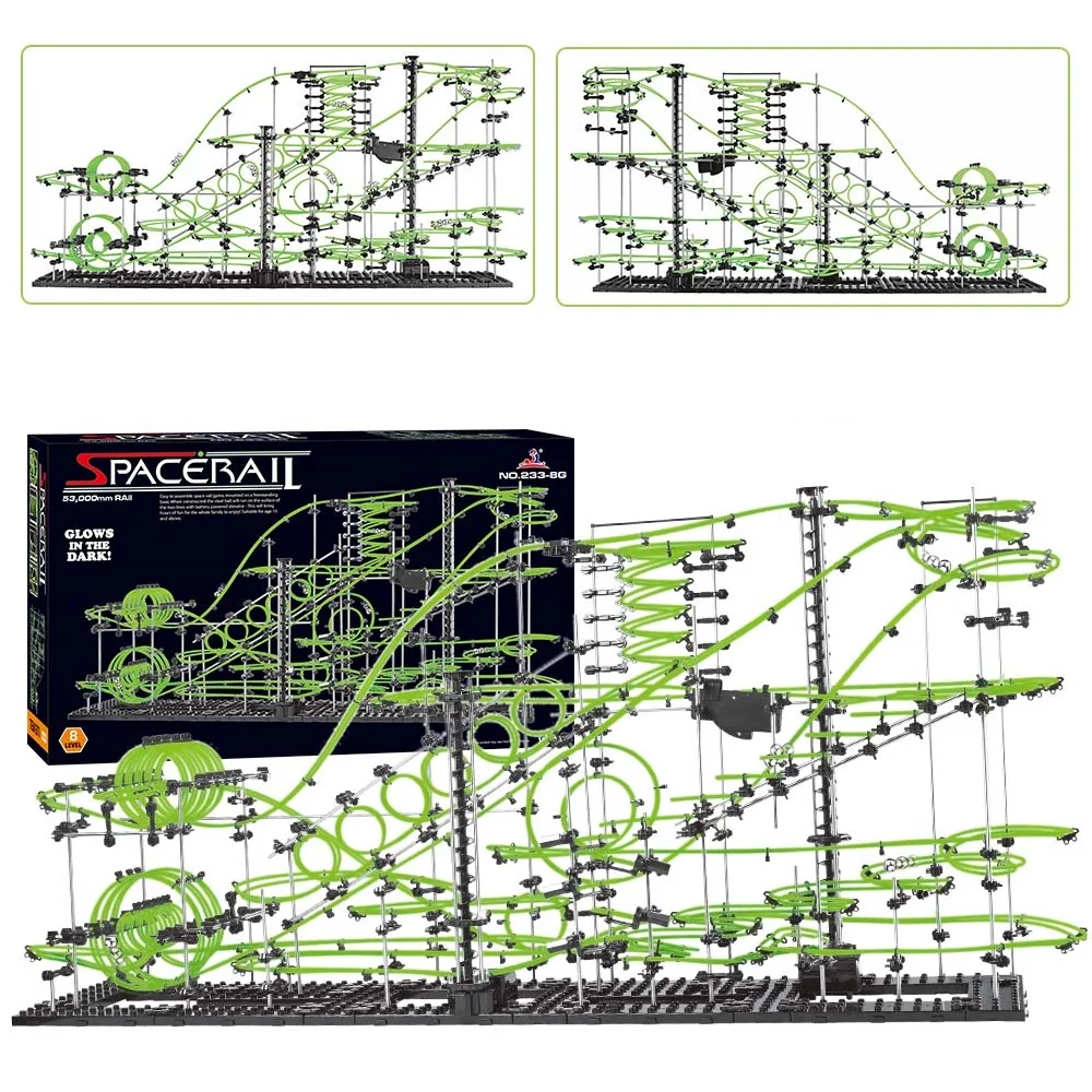 1377PCS Spacerail Roller Coaster for Adults Marble Race Run Track Ball Set Model Level 8 Creative Building Block Toys 233-8G
1377PCS Spacerail Roller Coaster for Adults Marble Race Run Track Ball Set Model Level 8 Creative Building Block Toys 233-8G