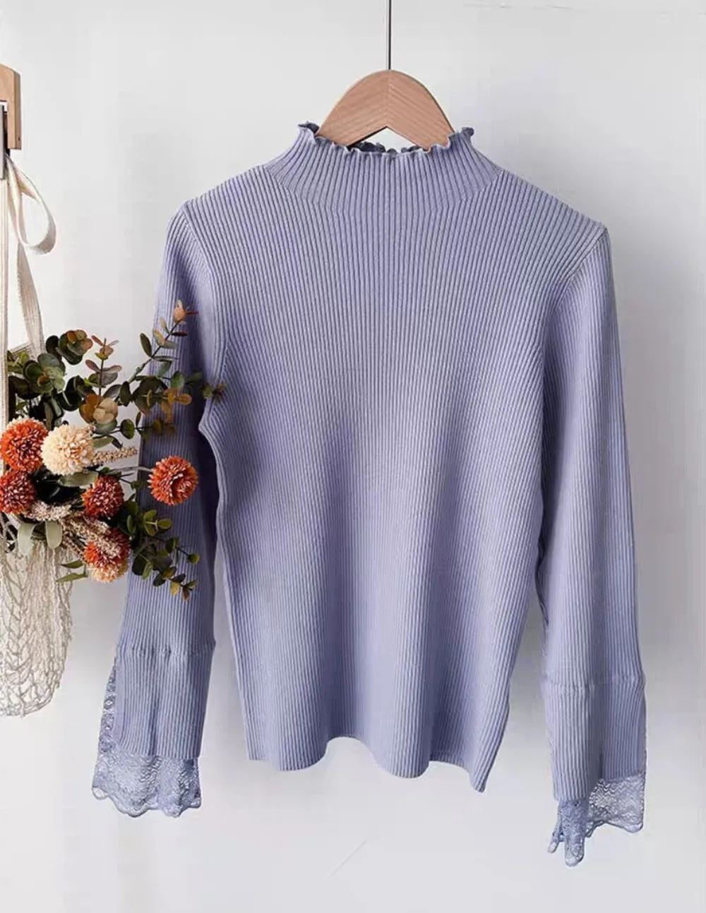 Японские топы Western Pure Desire Sweet Mujer, простые тонкие топы с расклешенными рукавами и воротником до половины высоты, универсальные кружевные лоскутные пуловеры
Японские топы Western Pure Desire Sweet Mujer, простые тонкие топы с расклешенными рукавами и воротником до половины высоты, универсальные кружевные лоскутные пуловеры