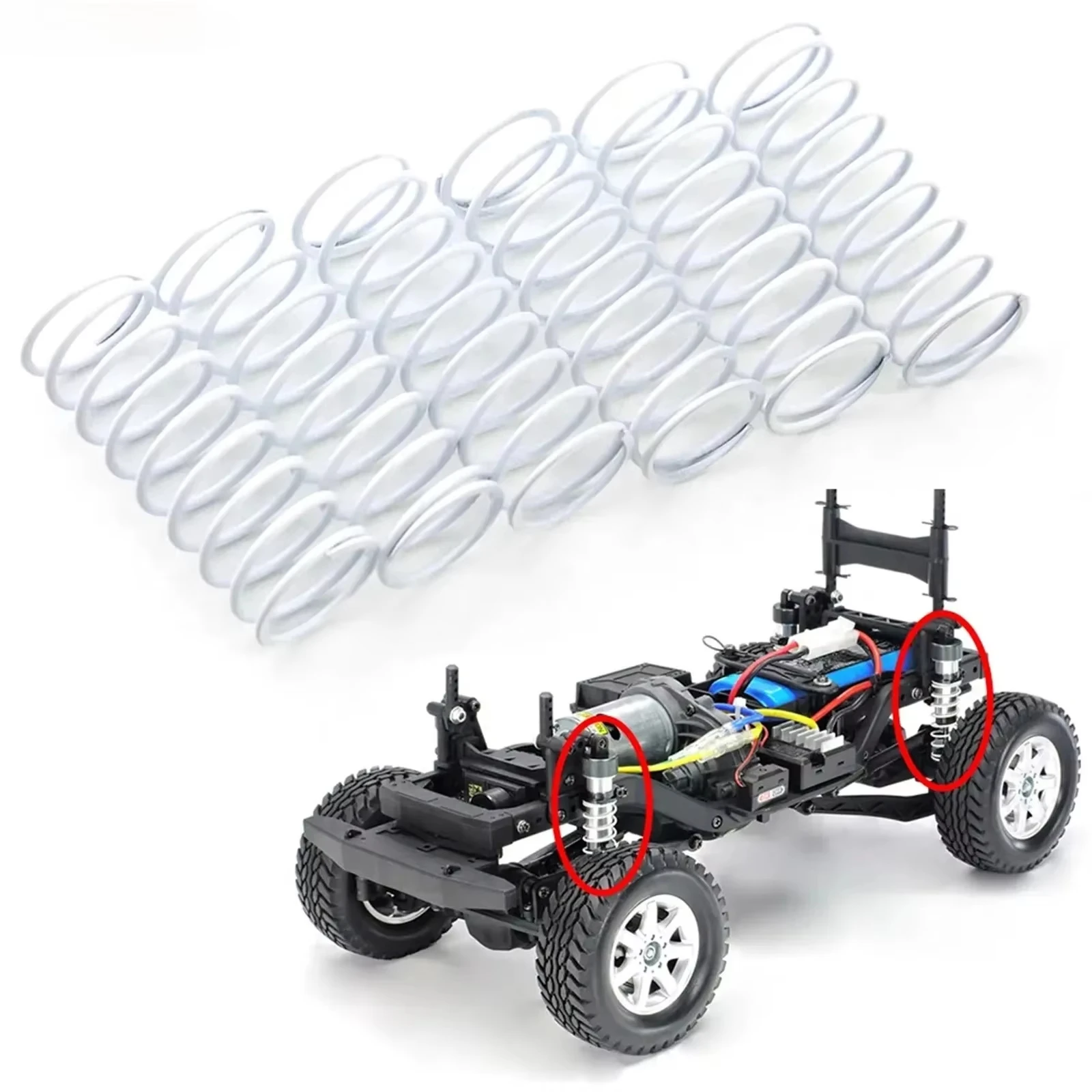 6Pcs Metal Shock Compression Springs 40x16mm for 1/10 Scale RC Cars Ideal Tamiya XV01 XV02 WR02 GF01 G601 TD4 TRF Upgrade Pa
6Pcs Metal Shock Compression Springs 40x16mm for 1/10 Scale RC Cars Ideal Tamiya XV01 XV02 WR02 GF01 G601 TD4 TRF Upgrade Pa
