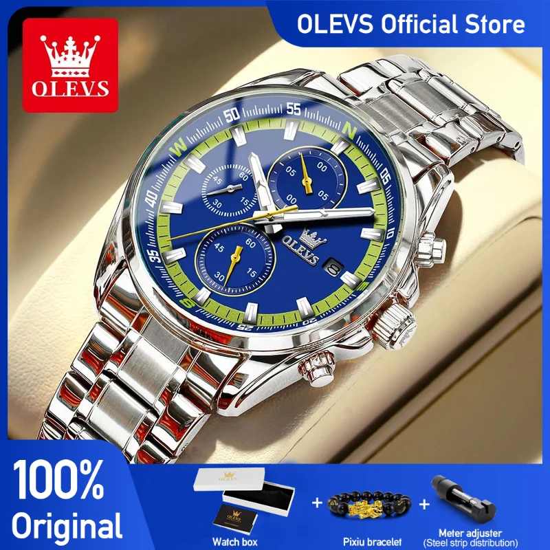 OLEVS Men's Watches Casual Fashion Original Quartz Watch for Man Stainless Steel Waterproof Luminous Chronograph Date 2023 New
OLEVS Men's Watches Casual Fashion Original Quartz Watch for Man Stainless Steel Waterproof Luminous Chronograph Date 2023 New