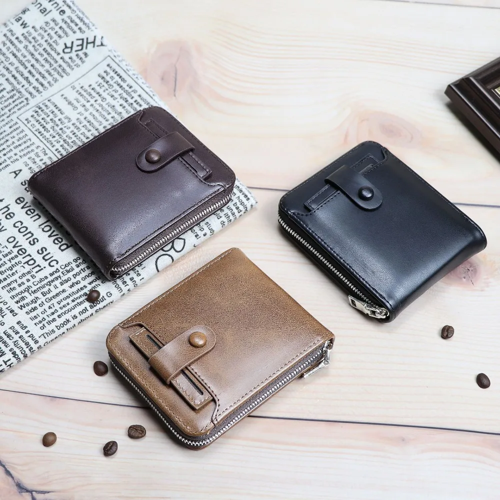 Casual Solid Color Men Short Wallet External Multifunctional Business Card Bag Zipper Korean Style Male Wallet Man 
Casual Solid Color Men Short Wallet External Multifunctional Business Card Bag Zipper Korean Style Male Wallet Man