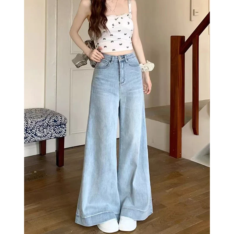 High Waist Wide Leg Jeans Women's Casual Versatile Loose Slimming Floor-Length Trendy Jeans Spring Autumn Ladies Jeans
High Waist Wide Leg Jeans Women's Casual Versatile Loose Slimming Floor-Length Trendy Jeans Spring Autumn Ladies Jeans