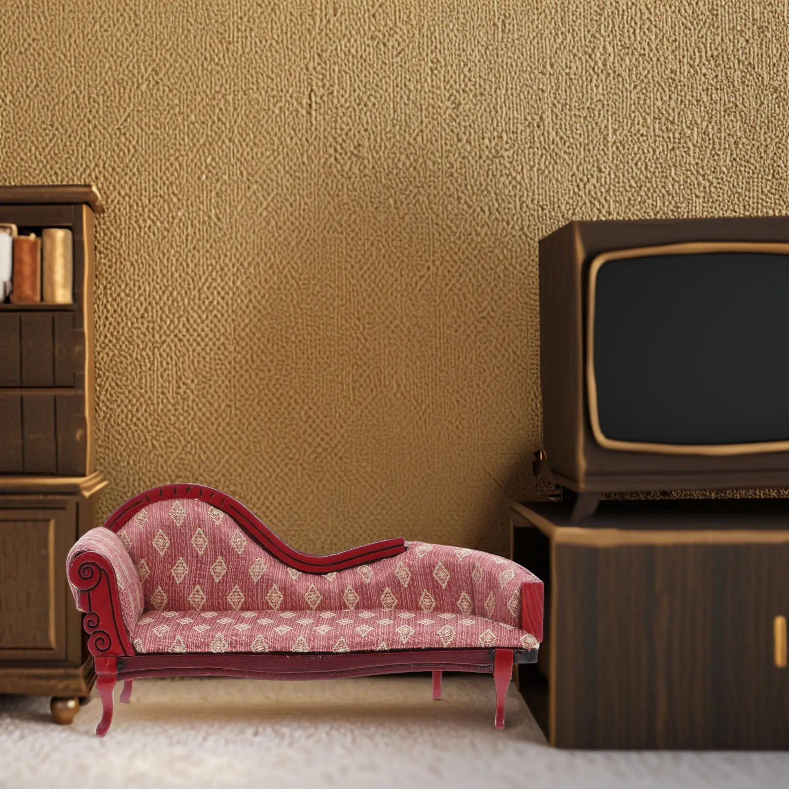 1pc 1:12 Scale Chaise Lounge Dollhouse Furniture Floral Upholstered Victorian Loveseat Mini Wood Couch Country Style Settee
1pc 1:12 Scale Chaise Lounge Dollhouse Furniture Floral Upholstered Victorian Loveseat Mini Wood Couch Country Style Settee