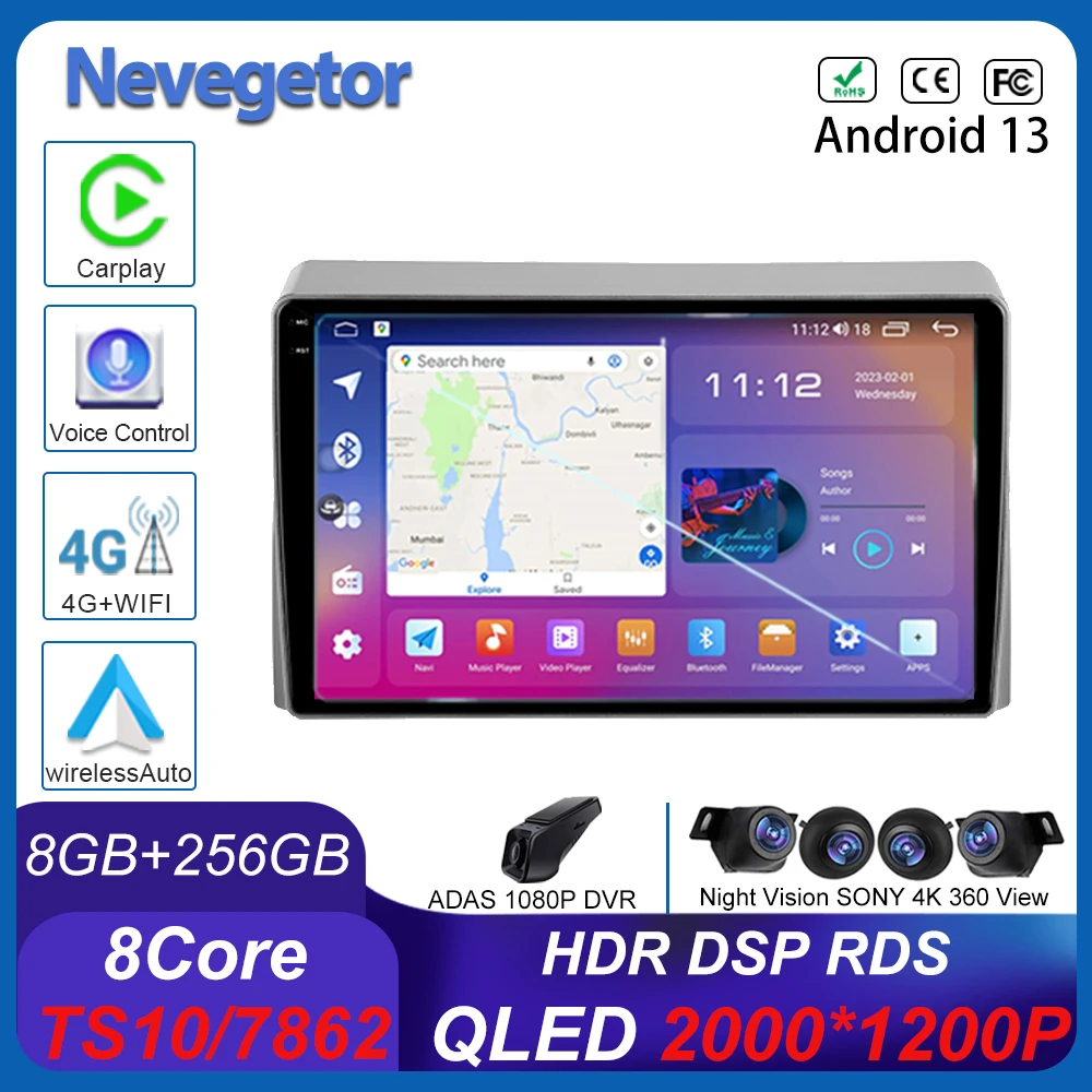 For Toyota Hiace XH10 H200 5Ⅴ 2004 - 2021 Android 13 Car Multimedia Player Dvd Auto Radio Stereo GPS Navigation High-performance
For Toyota Hiace XH10 H200 5Ⅴ 2004 - 2021 Android 13 Car Multimedia Player Dvd Auto Radio Stereo GPS Navigation High-performance
