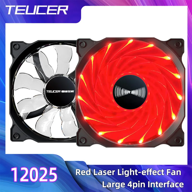 TEUCER AF12025B Вентилятор для ПК Большой 4 дюйма 120 мм 12 В Красный лазерный свет Эффект Настольный компьютер Корпус радиатора Вентилятор охлаждения
TEUCER AF12025B Вентилятор для ПК Большой 4 дюйма 120 мм 12 В Красный лазерный свет Эффект Настольный компьютер Корпус радиатора Вентилятор охлаждения