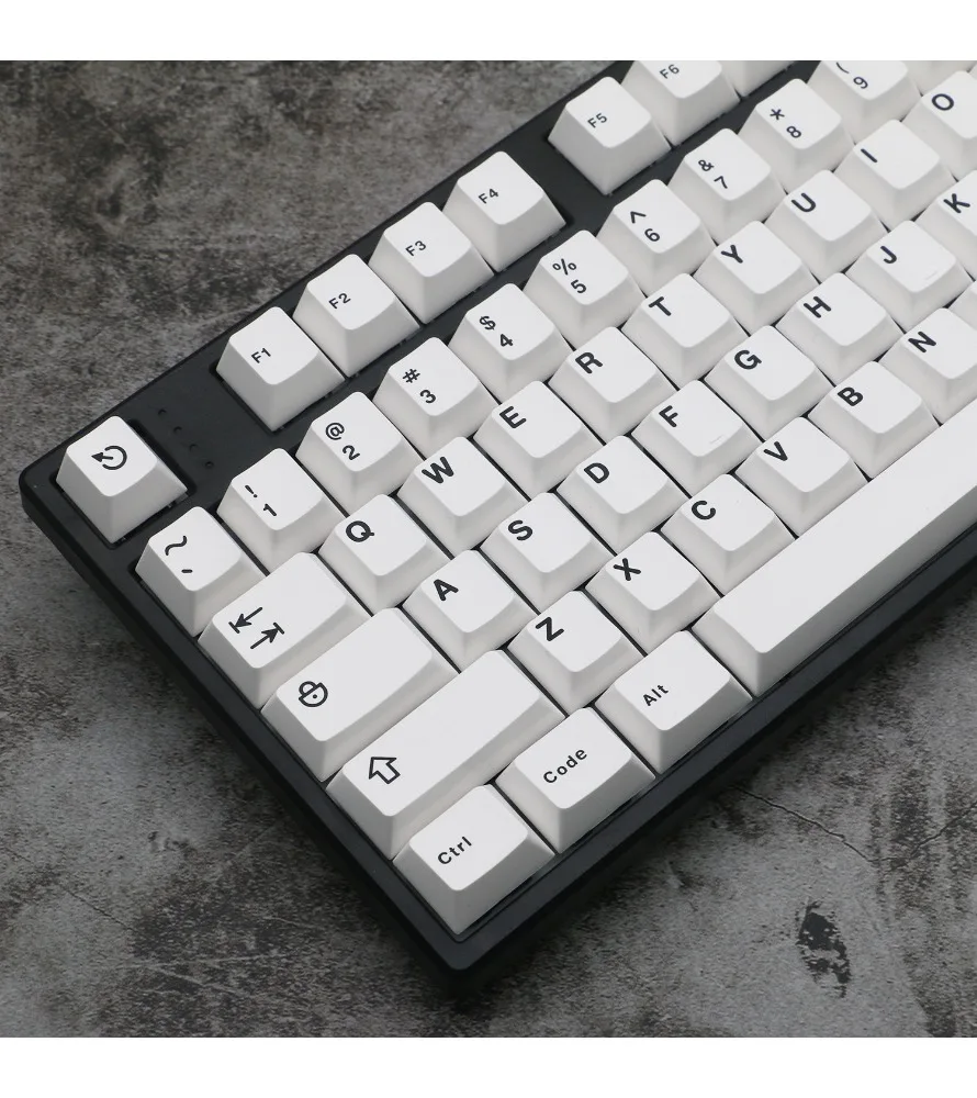 Keycap 125 keys Original height icon New mold 75/87/980 minimalist white PBT two-color molding
Keycap 125 keys Original height icon New mold 75/87/980 minimalist white PBT two-color molding