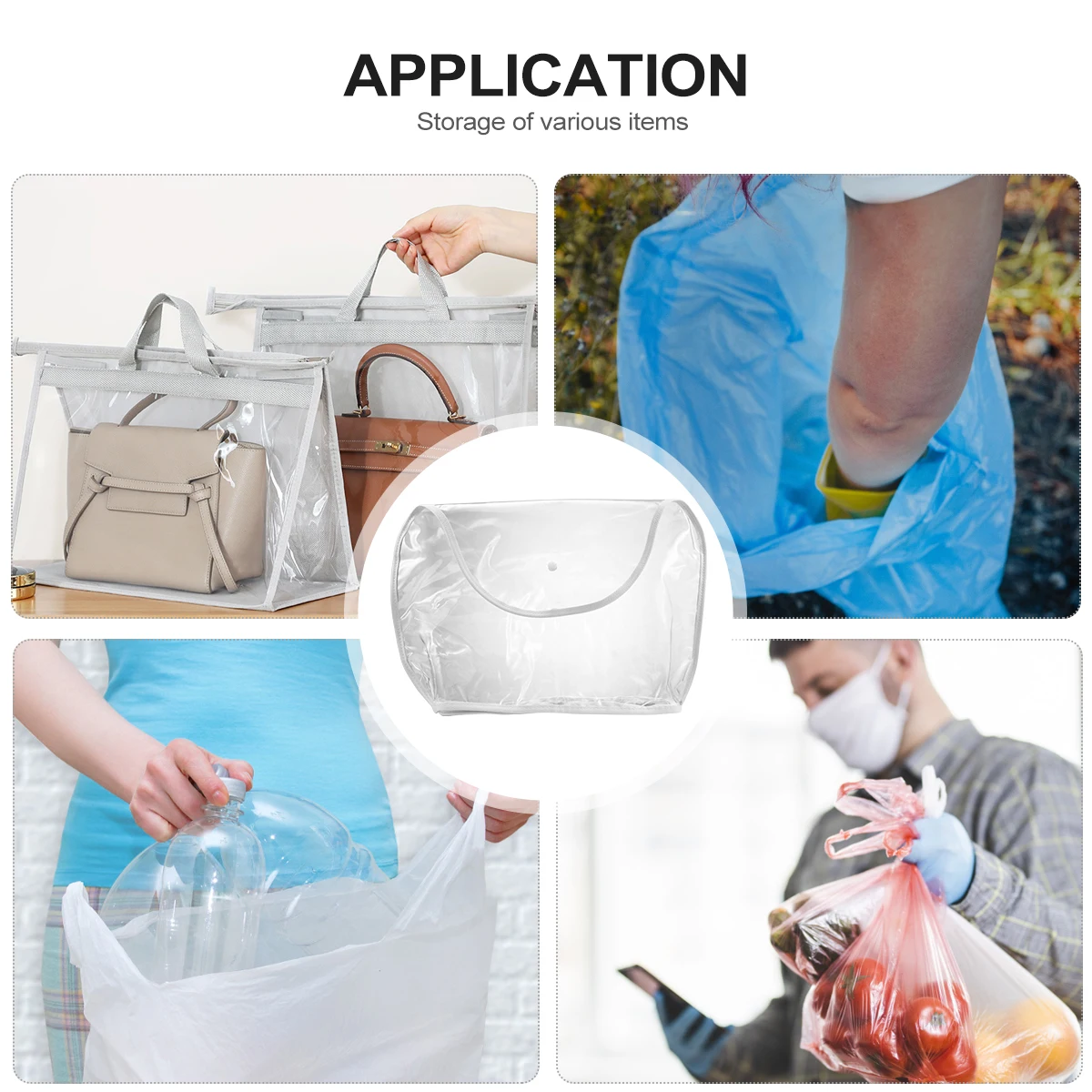 Dust Bag for Handbag Clear Tote Purse Organizer Waterproof Foldable Storage Container Reusable Travel Shoe Bag
Dust Bag for Handbag Clear Tote Purse Organizer Waterproof Foldable Storage Container Reusable Travel Shoe Bag