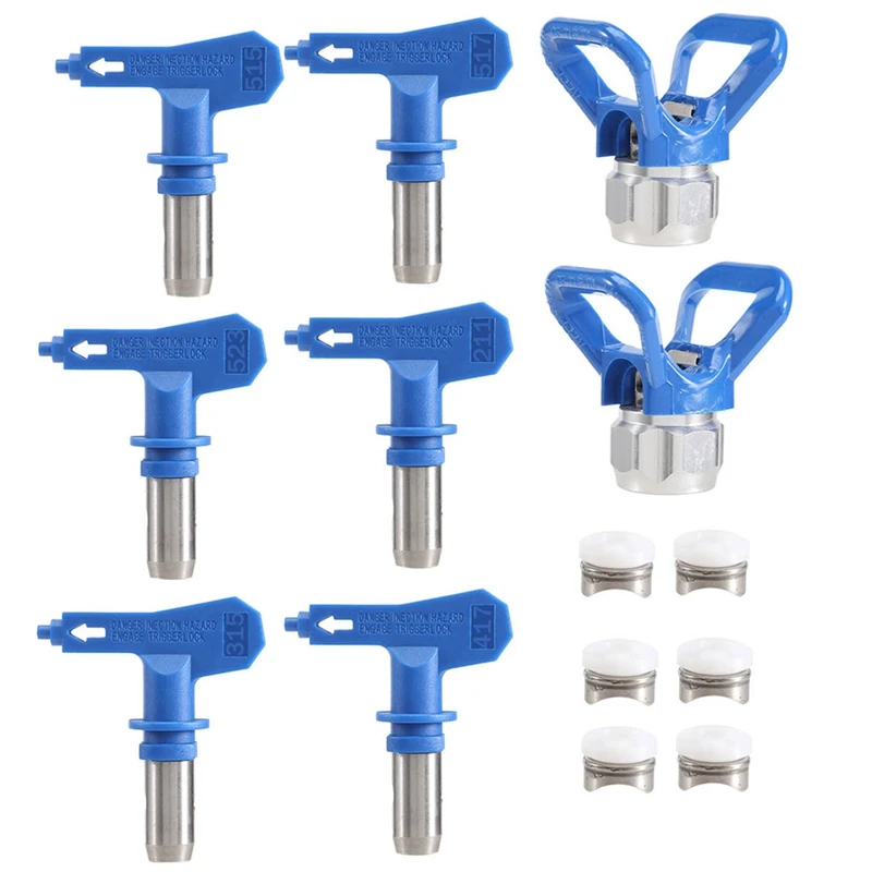 Airless Paint Nozzles Set Reversible Spray Tips Airless Sprayer Spraying Machine Parts
Airless Paint Nozzles Set Reversible Spray Tips Airless Sprayer Spraying Machine Parts