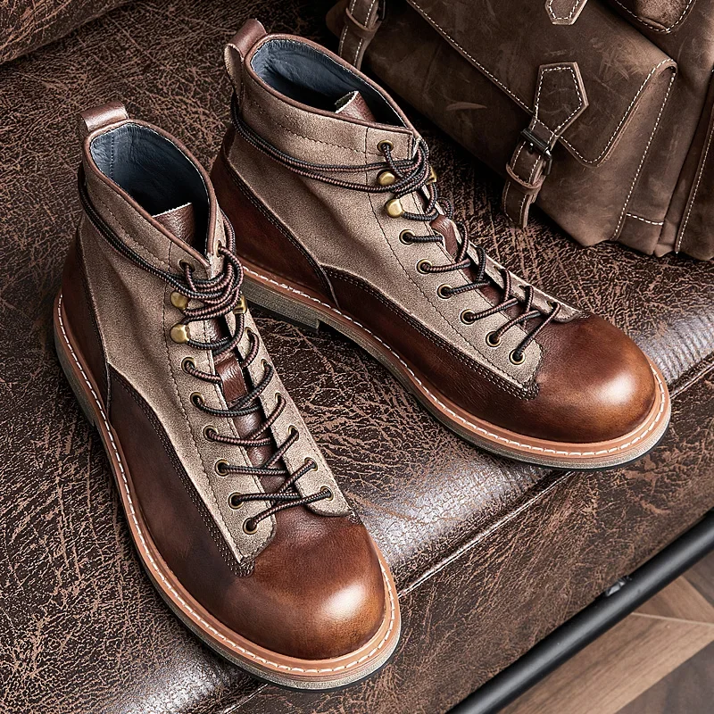 Vintage British Handmade Men Casual Real Leather Shoes High Quality Ankle Boots Tooling Work Desert Round Toe Motorcycle Boots
Vintage British Handmade Men Casual Real Leather Shoes High Quality Ankle Boots Tooling Work Desert Round Toe Motorcycle Boots