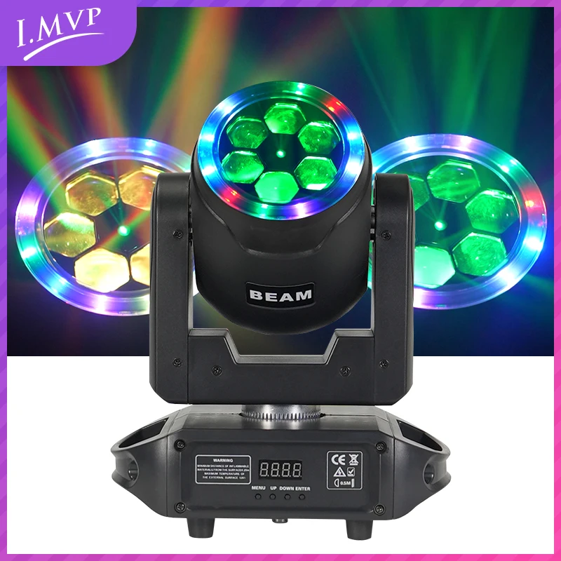 DJ Bar Disco Light Bee Eye 6x15W RGBW DMX Laser Beam Wash LED Moving Head Light with Halo Ring
DJ Bar Disco Light Bee Eye 6x15W RGBW DMX Laser Beam Wash LED Moving Head Light with Halo Ring