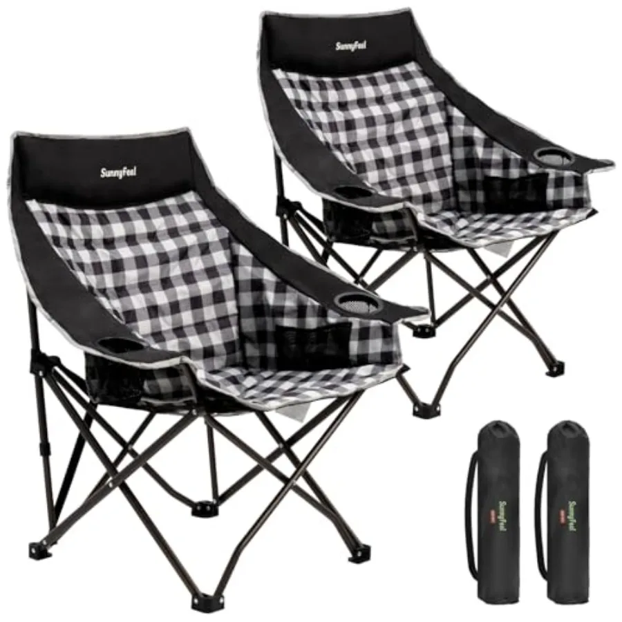 2 Pack Heavy Duty Camping Chairs for Adults Portable Oversized Folding Chair with Side Pockets Cup Holder for Fishing Trip Picn
2 Pack Heavy Duty Camping Chairs for Adults Portable Oversized Folding Chair with Side Pockets Cup Holder for Fishing Trip Picn