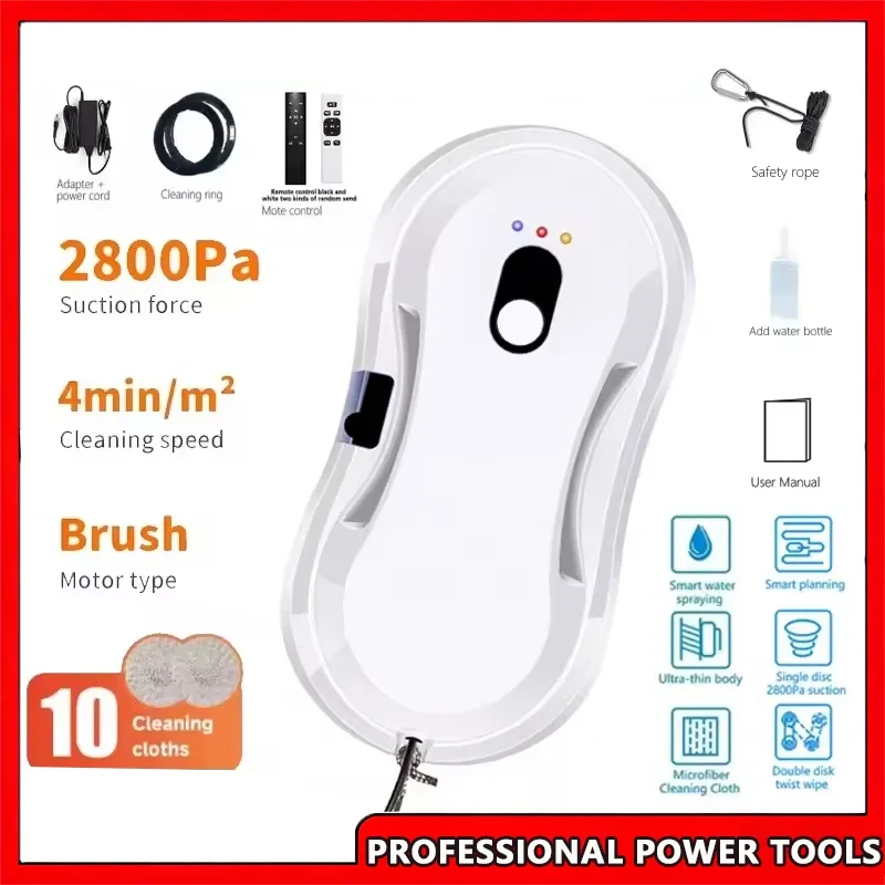 Smart Window Cleaning Robot for Indoor & Outdoor Use with Ultrasonic Water Spray And Vacuum Wash - Automatic Glass Cleaner
Smart Window Cleaning Robot for Indoor & Outdoor Use with Ultrasonic Water Spray And Vacuum Wash - Automatic Glass Cleaner