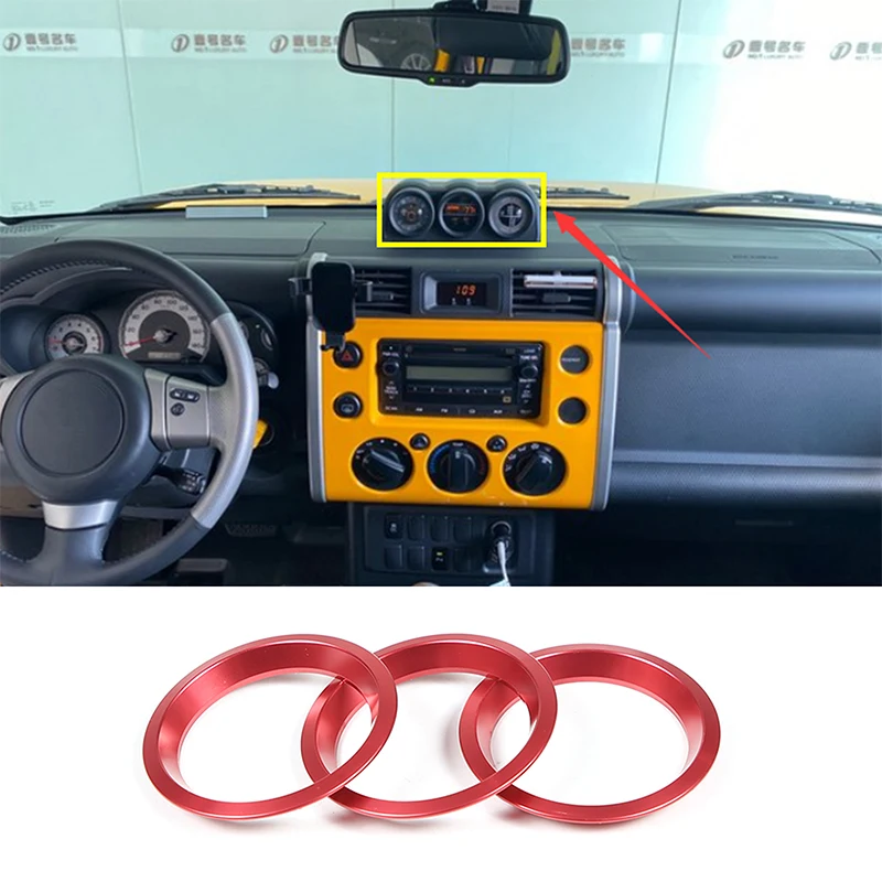 For Toyota FJ Cruiser 2007-21 Aluminum Alloy Red Car Dashboard Compass Inner Triptych Ring Trim Sticker Car Accessories
For Toyota FJ Cruiser 2007-21 Aluminum Alloy Red Car Dashboard Compass Inner Triptych Ring Trim Sticker Car Accessories