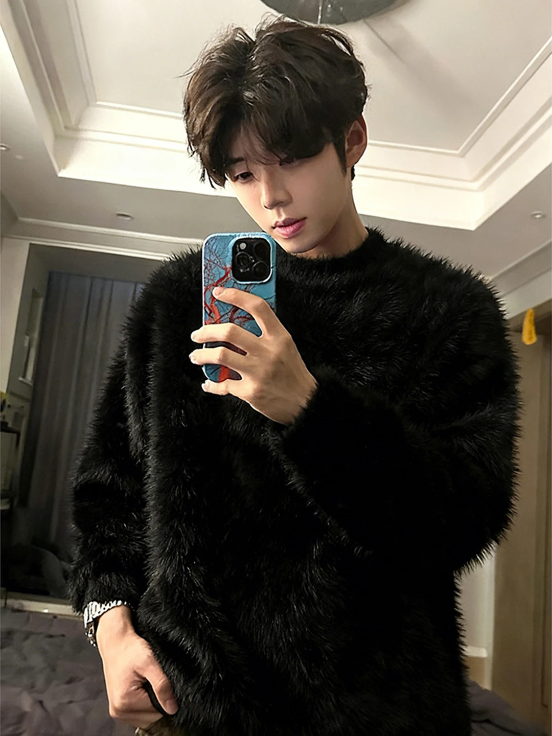 Loose Fit Men's round Ne Mink Velvet Sweater Winter Lazy Sle Soft Knitted Sea Fur Inner Wear Long Sve Top
Loose Fit Men's round Ne Mink Velvet Sweater Winter Lazy Sle Soft Knitted Sea Fur Inner Wear Long Sve Top